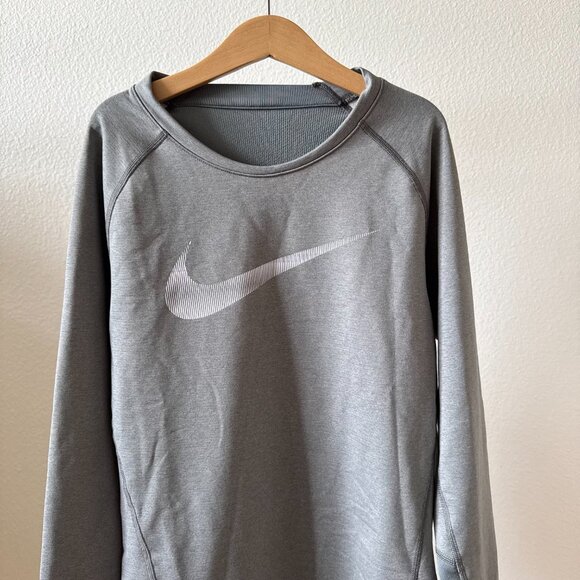 NWT Nike Pro Warm Long Sleeve Top Grey XL Youth Performance - Picture 6 of 14